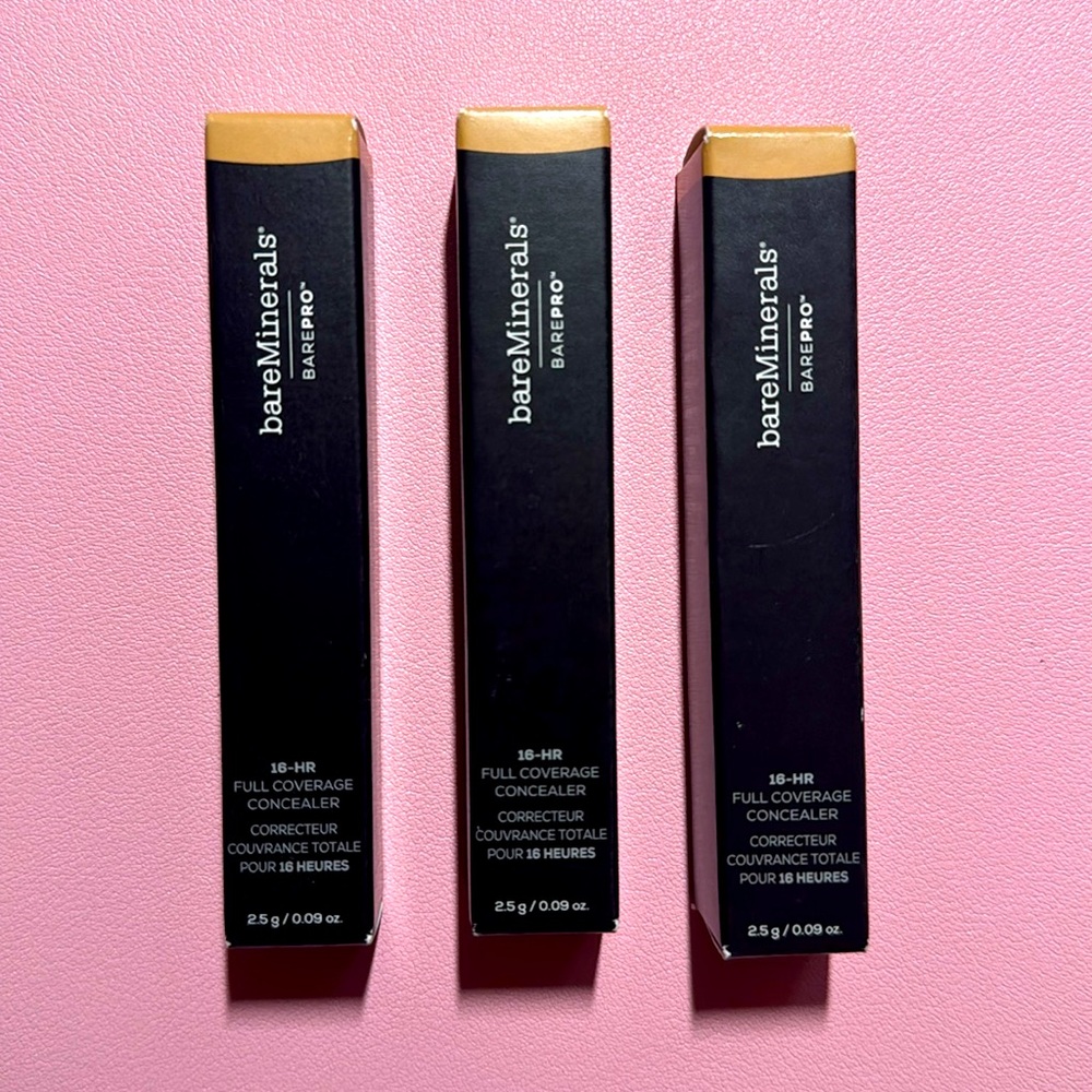 BUNDLE : BAREPRO 16-HR FULL COVERAGE CONCEALER (TAN-Neutral 10), 3pcs